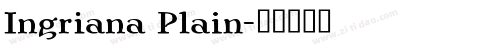 Ingriana Plain字体转换